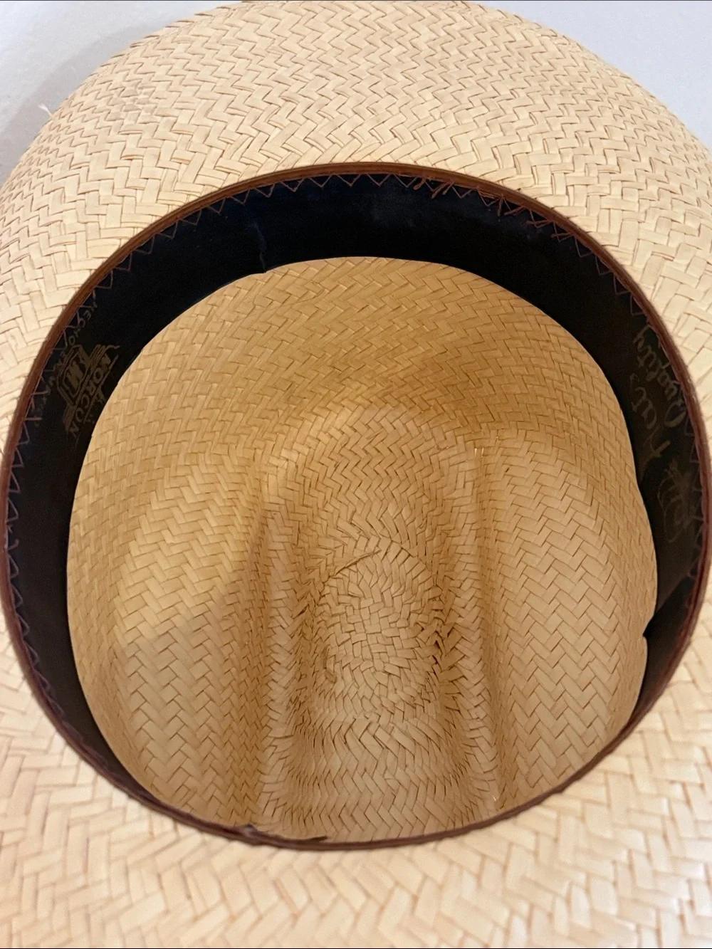 Straw Cowboy Hat with Black Band - Natural
